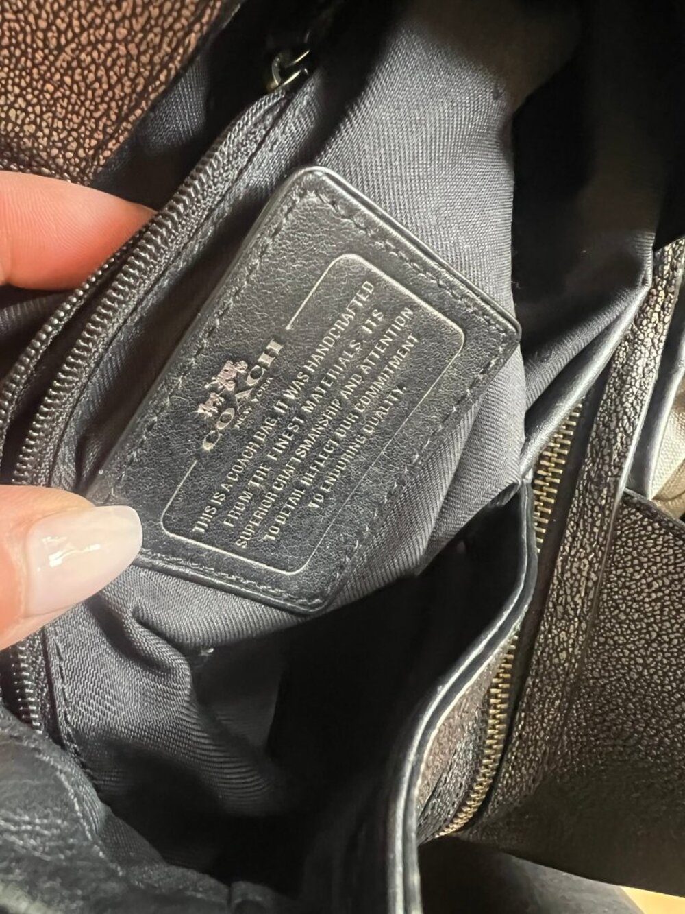 COACH EDIE PEBBLE LEATHER SHOULDER BAG 28 METALLIC SATCHEL - Picture 10 of 10